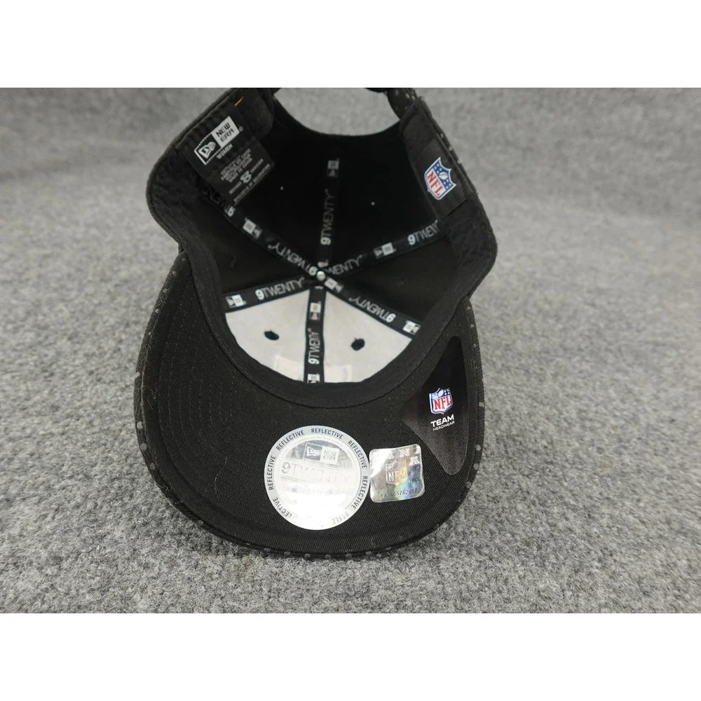 New Era 9TWENTY Hat Women OSFM Black Polka Dot Raiders NFL Excellent Relaxed Fit